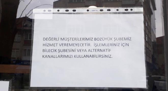 Koronavirüs şüphesiyle banka şubesi kapatıldı