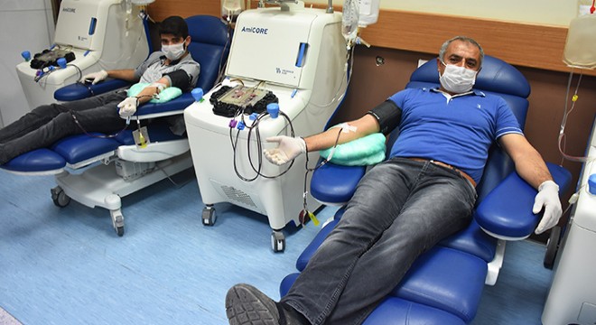Koronavirüsü yenen baba-oğuldan, plazma bağışı