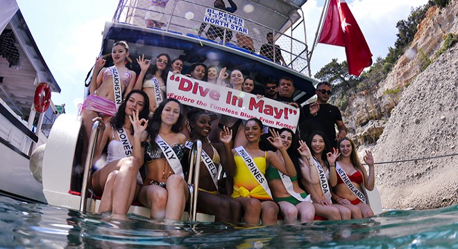 Kraliçe adayları Antalya da deniz altını keşfetti