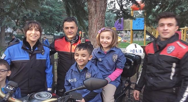 Küçük Kerem’in polis olma hayali gerçek oldu