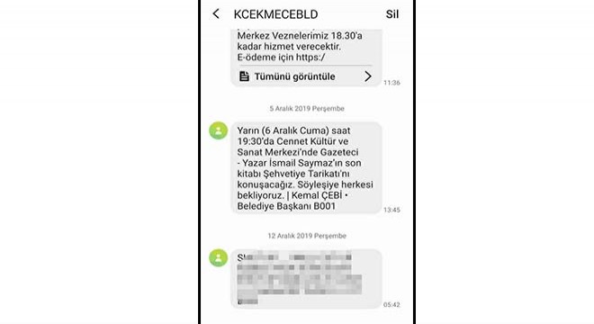 Küçükçekmecelilere SMS şoku