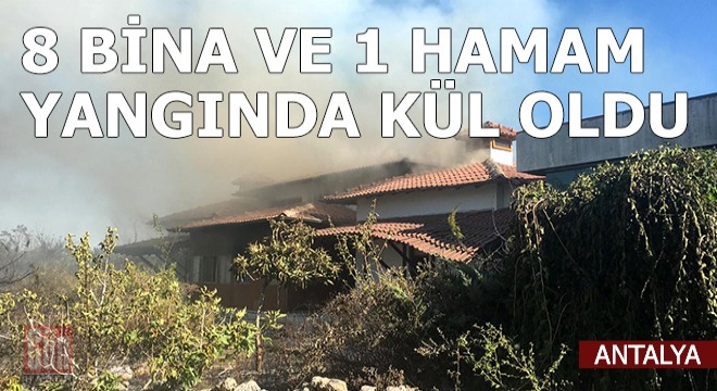 Kullanılmayan hamam ve AVM de yangın