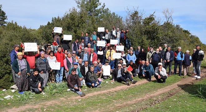 Kumluca'da mahalleliden ağaç eylemi
