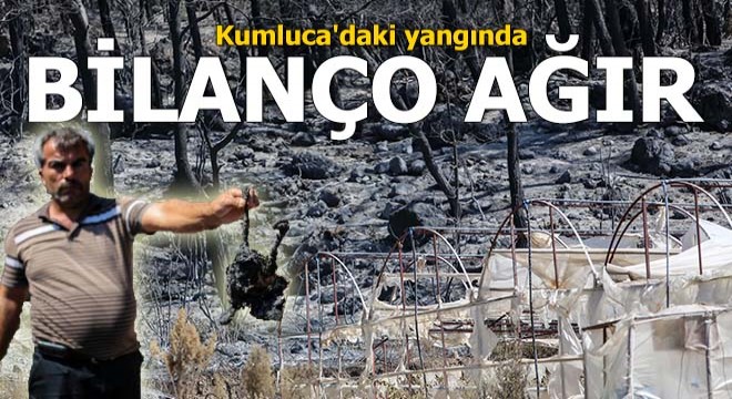 Kumluca'daki yangında bilanço ağır