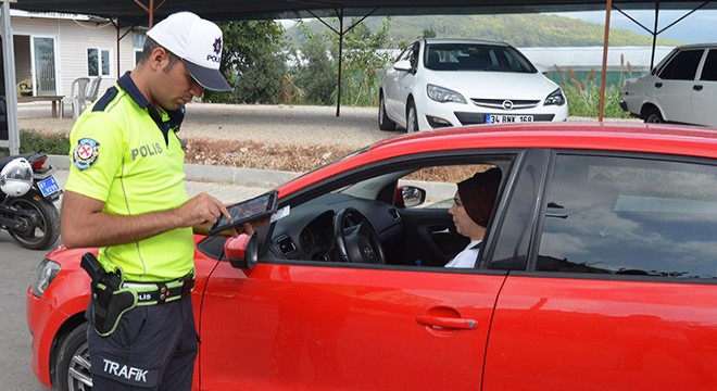 Kumluca da  Dumansız Araç  denetimi