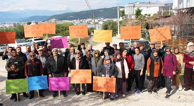 Kumluca da belediyenin imar tadilatına tepki