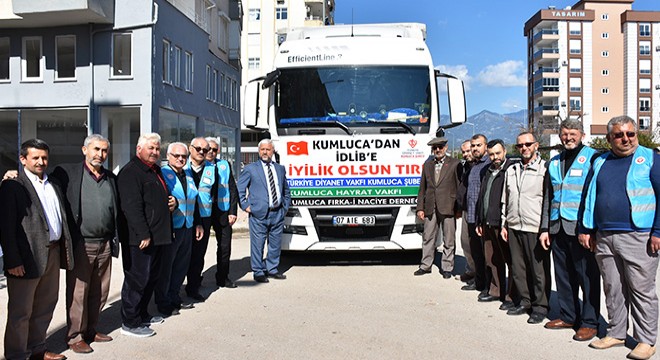 Kumluca dan İdlib e yardım tırı