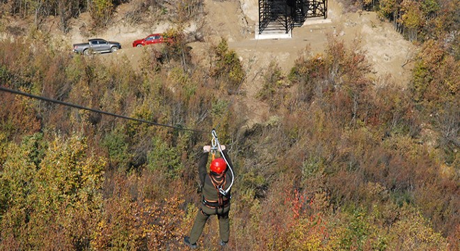 Küre Dağları Milli Parkına zipline yapıldı