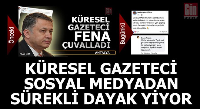 Küresel gazeteciye yine sosyal medyadan dayak...