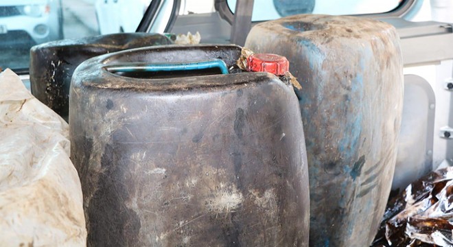 Kuyudan petrol çalarken suçüstü yakalandı