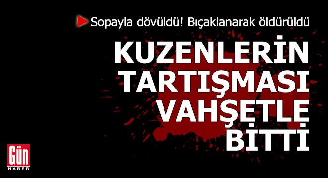 Kuzenlerin tartışması vahşetle bitti