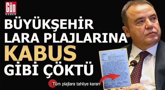 Lara Plajları'nda 'Tahliye' şoku...