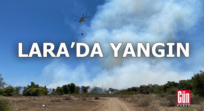 Lara da ormanlık alanda yangın