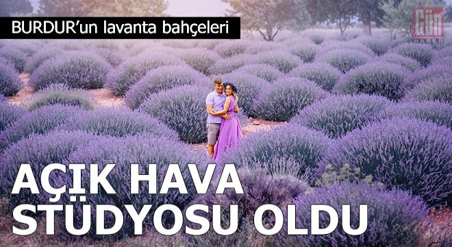 Lavanta bahçeleri açık hava stüdyosu oldu