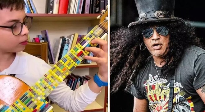 Lego gitar çaldı, Guns N' Roses'dan Slash hesabında paylaştı