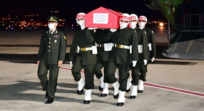 Libya şehidinin naaşı Gaziantep'e getirildi