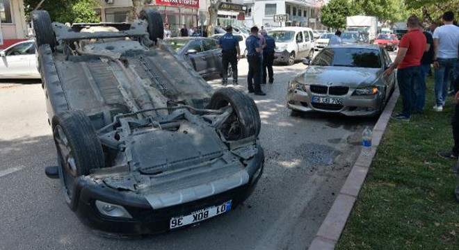 Lüks otomobili teste çıkaran tamirci kaza yapıp şoka girdi