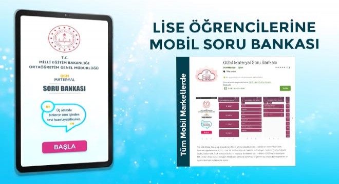 MEB den lise öğrencilerine  Mobil Soru Bankası 