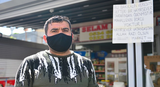 Veresiye defterindeki 7 bin liralık borcunu ödedi