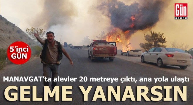 Manavgat'ta alevler 20 metreye yükseldi