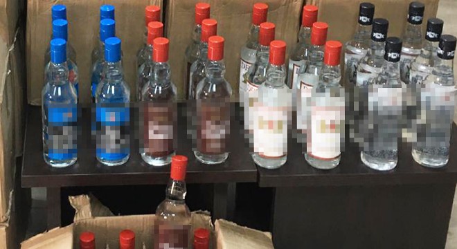 Manavgat'ta kaçak içki operasyonu