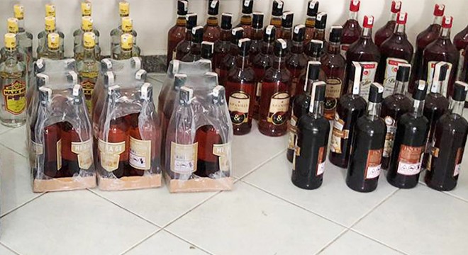 Manavgat'ta kaçak içki operasyonu