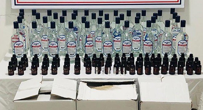 Manavgat'ta kaçak içki operasyonu