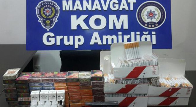 Manavgat'ta kaçak sigara operasyonu