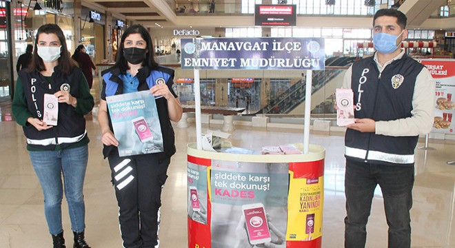 Manavgat'ta polisten KADES bilgilendirmesi