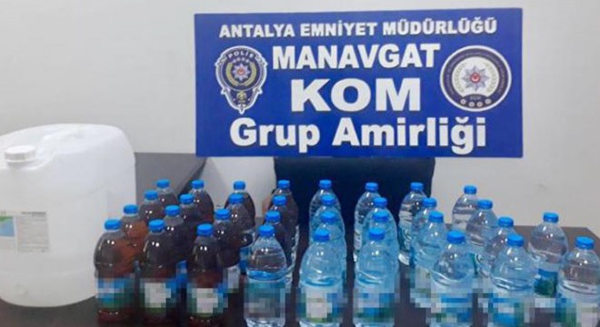 Manavgat'ta sahte içki operasyonu