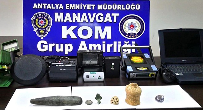Manavgat'ta tarihi eser ele geçirildi