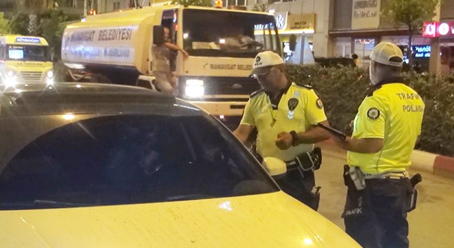 Manavgat'ta trafik denetleme yol uygulaması