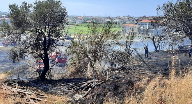 Manavgat ta boş arsada yangın