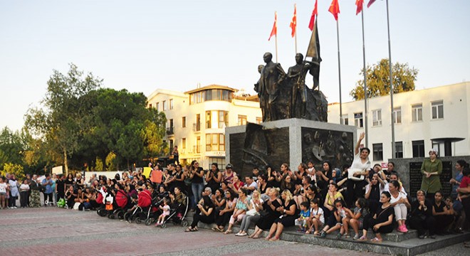 Manavgat ta kadınlardan eylem