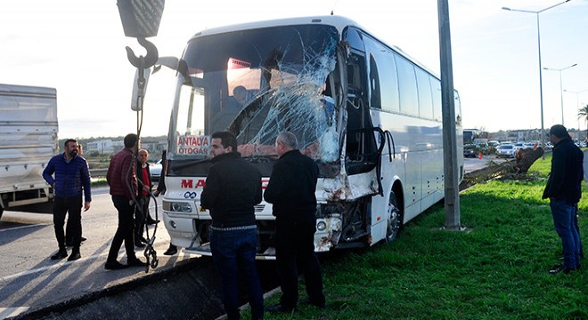 Manavgat ta kaza ucuz atlatıldı