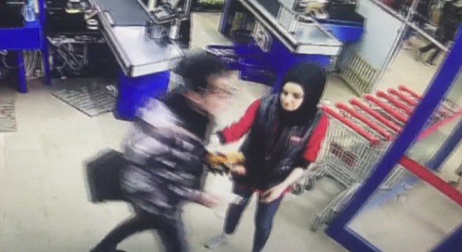 Marketten çaldığı ürünlerle kaçarken yakalandı