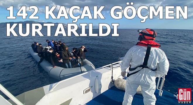 Marmaris’te 142 kaçak göçmen kurtarıldı, 1 organizatör yakalandı