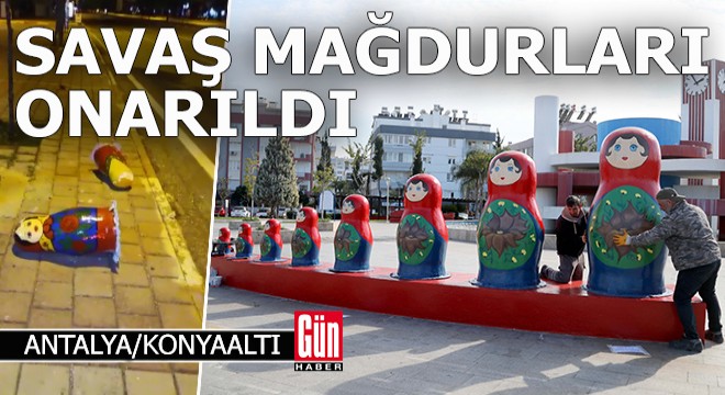 Matruşkalar 'savaş' tahribatı sonrası yeniden Dostluk Parkı'nda
