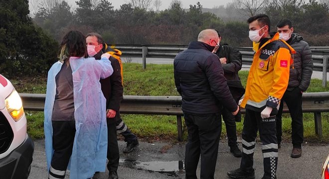 Mazot dökülen yolda zincirleme kaza