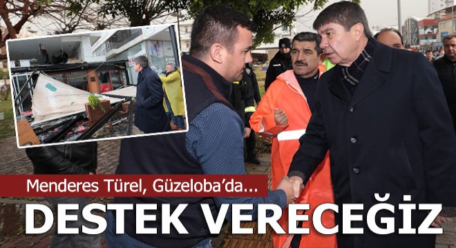 Menderes Türel afet bölgelerinde....