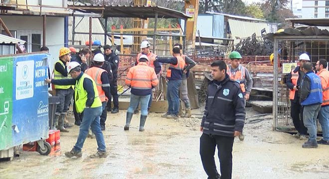 Metro inşaatında işçi yaralandı