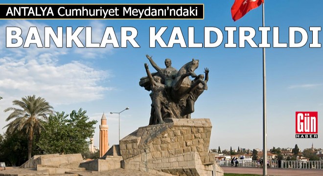 Meydandaki banklar kaldırıldı