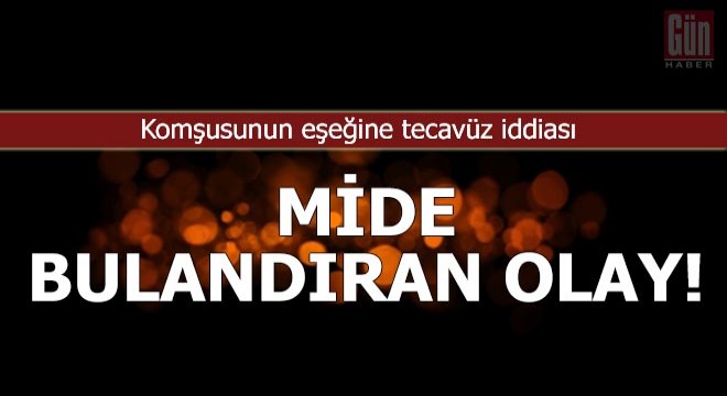 Mide bulandıran olay! Komşusunun eşeğine tecavüz iddiası