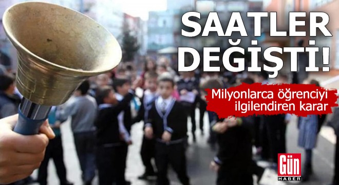 Milyonlarca öğrenciyi ilgilendiren karar: İlk gün saatleri değişti