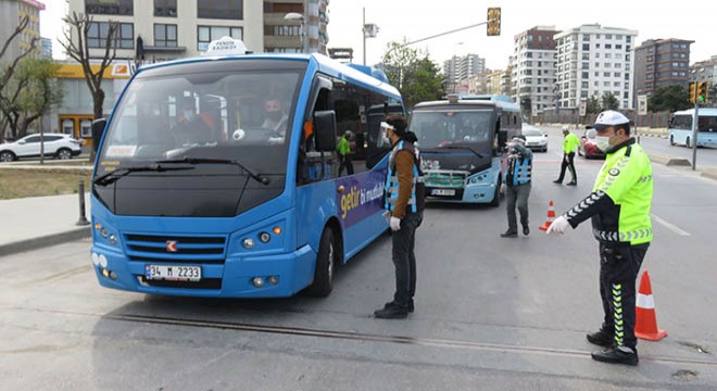 Minibüslerde sosyal mesafe denetimi