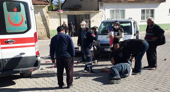 Motosiklet sürücüsü kazada yaralandı