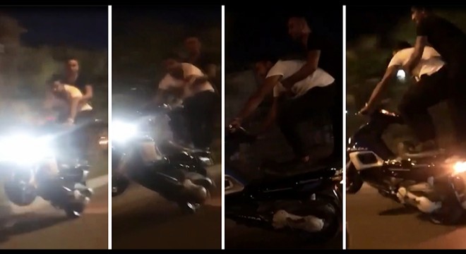 Motosikletle tehlikeli yolculuk