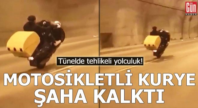 Motosikletli kurye şaha kalktı