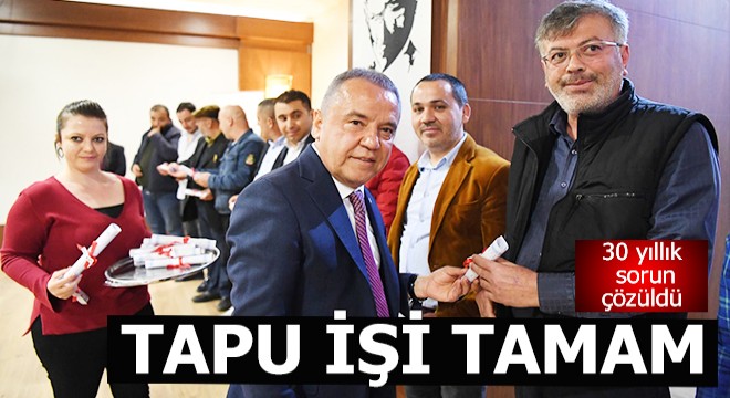 Muhittin Böcek: 30 yıllık sorunu çözdük