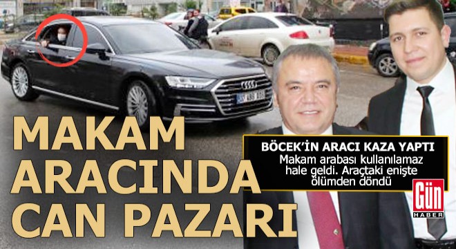 Muhittin Böcek'in makam aracı kaza yaptı, kullanılamaz hale geldi